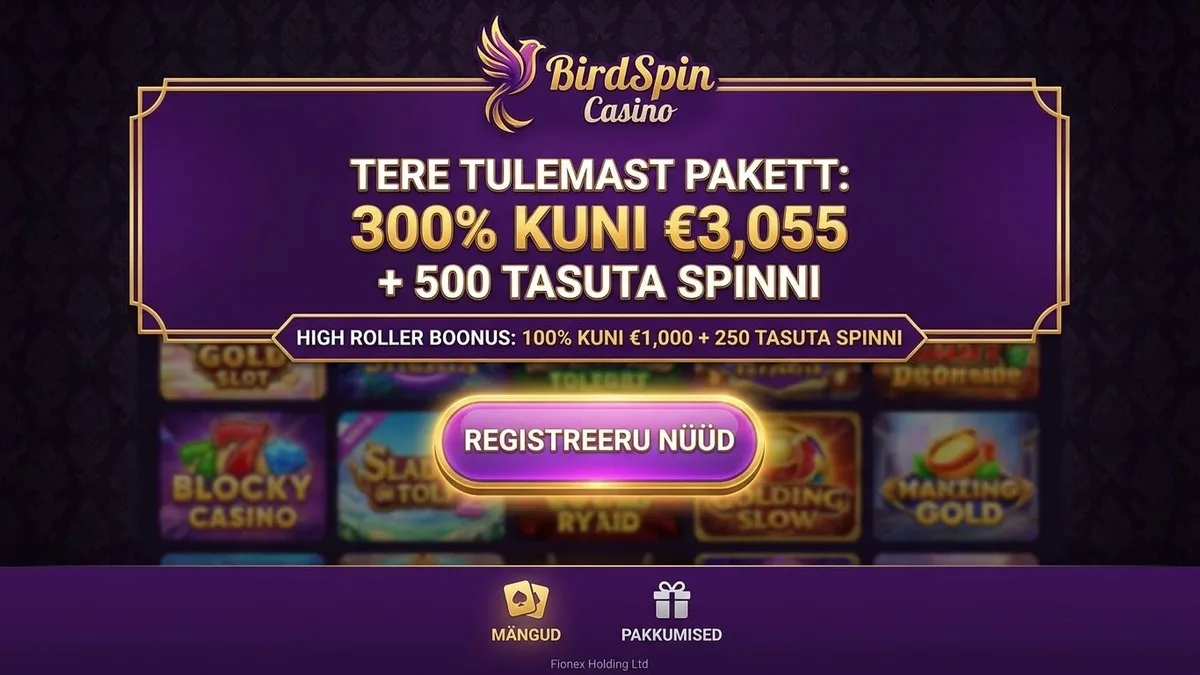 Registreeru boonusega